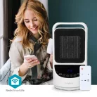 Nedis SmartLife kerámia PTC ventilátorfűtő | Wi-Fi | 1500 W | 2 Hőbeállítások | Oszcilláló | Kijelző | 10 - 49 °C | Android™ / IOS | Fehér