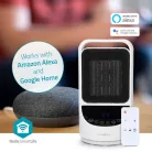 SmartLife kerámia PTC ventilátorfűtő | Wi-Fi | 1500 W | 2 Hőbeállítások | Oszcilláló | Kijelző | 10 - 49 °C | Android™ / IOS | Fehér