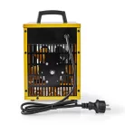 Ipari tervezésű ventilátorfűtő | 1000 / 2000 W | Állítható hőmérséklet | 2 Hőbeállítások | IP24 | Beépített fogantyúval | Sárga