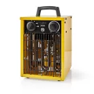 Ipari tervezésű ventilátorfűtő | 1000 / 2000 W | Állítható hőmérséklet | 2 Hőbeállítások | IP24 | Beépített fogantyúval | Sárga