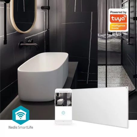 SmartLife Infravörös fűtőpanel | 700 W | 1 Hőbeállítás | Állítható hőmérséklet | Távirányító | IP44 | Fehér