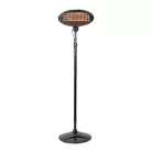 Terasz hősugárzó | 2000 W | 3 Hőbeállítások | Borulás ellen védett | IP34 | Fekete