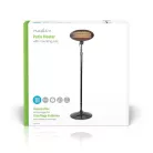 Terasz hősugárzó | 2000 W | 3 Hőbeállítások | Borulás ellen védett | IP34 | Fekete