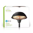 Terasz hősugárzó | 1500 W | 1 Hőbeállítás | Borulás ellen védett | IP34 | Fekete