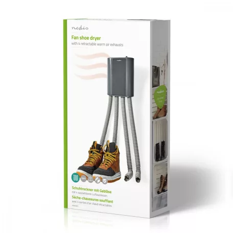 Nedis Cipőszárító Ventilátoros cipőszárító és csizmaszárító 350w | 350 W | 45 °C | Túlmelegedés elleni védelem cipő szárító, htsh10gy