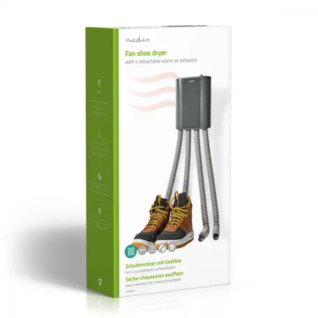 Nedis Cipőszárító Ventilátoros cipőszárító és csizmaszárító 350w | 350 W | 45 °C | Túlmelegedés elleni védelem cipő szárító, htsh10gy