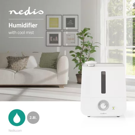 Párásító | 30 W | Hűvös Köddel | 2.8 l | Ekkora területhez alkalmas: 25 m² | Fehér / Szürke