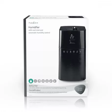 Párásító | 30 W | Hűvös Köddel | 6 l | Nedvességmérő | Időzítő | Ekkora területhez alkalmas: 50 m² | Távirányító | Fekete