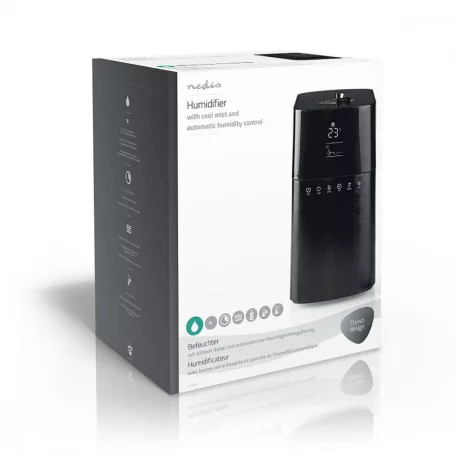 Párásító | 30 W | Hűvös Köddel | 6 l | Nedvességmérő | Időzítő | Ekkora területhez alkalmas: 50 m² | Távirányító | Fekete