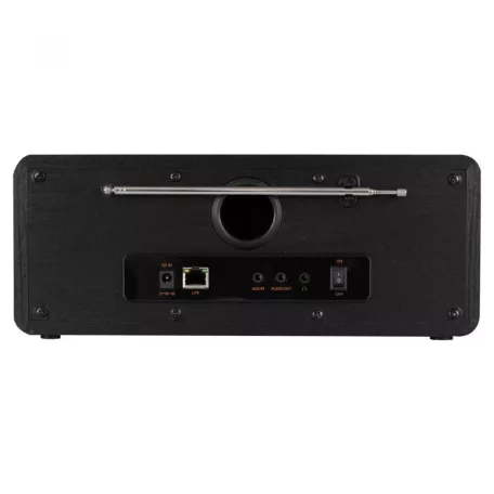 Home Internet rádió, 5in1, fekete SAL Internetrádió, Bluetooth / WiFi 5 az 1-ben, SAL, HiFi basszus-reflex, távirányító / PC / okostelefon, LAN