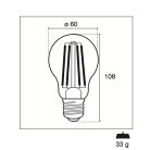 LED Vintage Filament Lamp E27 Globe 11 W 1521 lm 2700 K