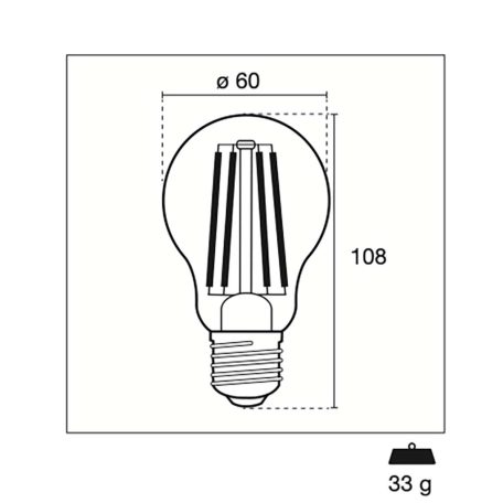 LED Vintage Filament Lamp E27 Globe 11 W 1521 lm 2700 K