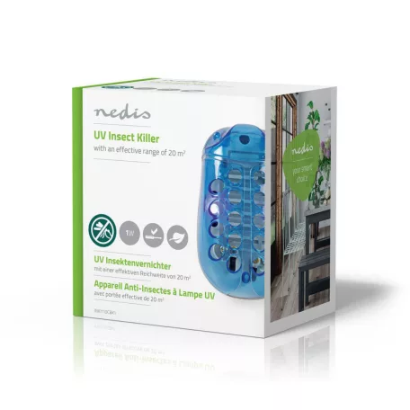 Rovar csapda | 1 W | Lámpa típus: LED-Fény | Hatótávolság: 20 m² | Fehér / Kék