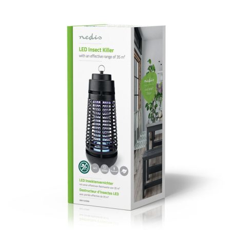 Rovar csapda | 4 W | Lámpa típus: LED-Fény | Hatótávolság: 35 m² | Fekete