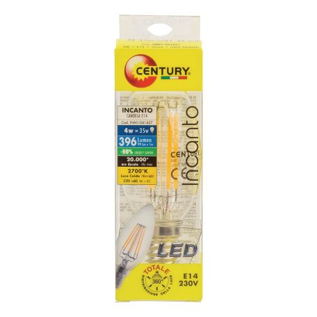 LED Vintage izzó Gyertya 4 W 480 lm 2700 K