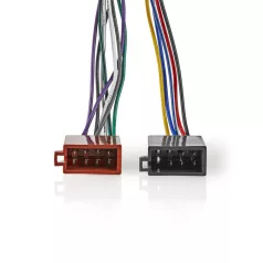   ISO adapter kábel | ISO kompatibilis: Sony | 0.15 m | Kerek | PVC | Műanyag Zacskó