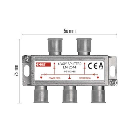EMOS Antenna elosztó EM2344