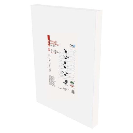 Kültéri antenna EM-025, 0–100 km, DVB-T2, DAB, LTE/4G szűrő
