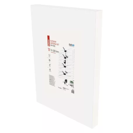 Kültéri antenna EM-030, 0–100 km, DVB-T2, DAB, LTE/4G szűrő