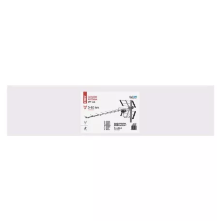 Kültéri antenna EM-116, PROFI, 0–80 km, DVB-T2, LTE/4G szűrő