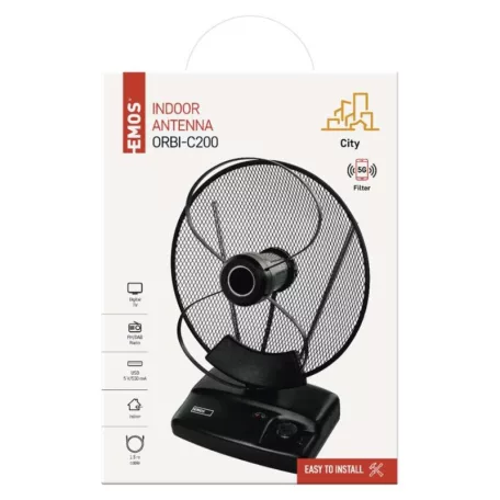 Szobaantenna CITY ORBI-C200, DVB-T2, DAB, FM, LTE/4G/5G szűrő