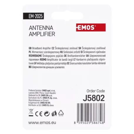 EMOS Antenna előerősítő 25dB VHF/UHF