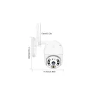 PRO VISION XPD Q980 Pro 8 LED WIFI térfigyelő kamera, 3MP, kültéri/beltéri, FullHD 2k, 4X zoom, forgatás, kétirányú kommunikáció, mozgásérzékelős hangriasztó, Fehér, HISEEX app.