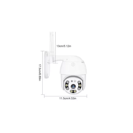 PRO VISION XPD Q980 Pro 8 LED WIFI térfigyelő kamera, 3MP, kültéri/beltéri, FullHD 2k, 4X zoom, forgatás, kétirányú kommunikáció, mozgásérzékelős hangriasztó, Fehér, HISEEX app.