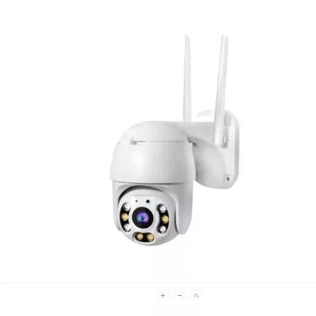 PRO VISION XPD Q980 Pro 8 LED WIFI térfigyelő kamera, 3MP, kültéri/beltéri, FullHD 2k, 4X zoom, forgatás, kétirányú kommunikáció, mozgásérzékelős hangriasztó, Fehér, HISEEX app.