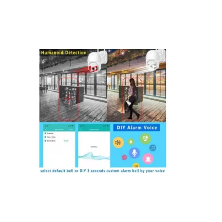 PRO VISION XPD Q980 Pro 8 LED WIFI térfigyelő kamera, 3MP, kültéri/beltéri, FullHD 2k, 4X zoom, forgatás, kétirányú kommunikáció, mozgásérzékelős hangriasztó, Fehér, HISEEX app.