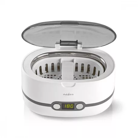 NEDIS Ultrahangos Ékszer tisztító | Hálózati Áramellátás | 230 V AC 50 Hz | Euro / C-típus (CEE 7/16) | Fehér | Műanyag