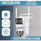 Jortan Kültéri Wifi Smart HD Telefontól Vezérelhető Kamera Távolról Vezérelhető Jortan Dual cam Biztonsági megfigyelő éjjellátó kamera, 4K 8mp-x felbontás, Dupla kamera Jortan JT-9697 IP biztonsági kamera Wifi infravörös PTZ onvif