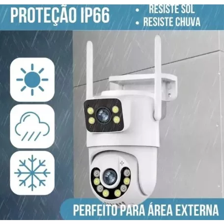 Jortan Kültéri Wifi Smart HD Telefontól Vezérelhető Kamera Távolról Vezérelhető Jortan Dual cam Biztonsági megfigyelő éjjellátó kamera, 4K 8mp-x felbontás, Dupla kamera Jortan JT-9697 IP biztonsági kamera Wifi infravörös PTZ onvif