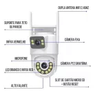 Jortan Kültéri Wifi Smart HD Telefontól Vezérelhető Kamera Távolról Vezérelhető Jortan Dual cam Biztonsági megfigyelő éjjellátó kamera, 4K 8mp-x felbontás, Dupla kamera Jortan JT-9697 IP biztonsági kamera Wifi infravörös PTZ onvif