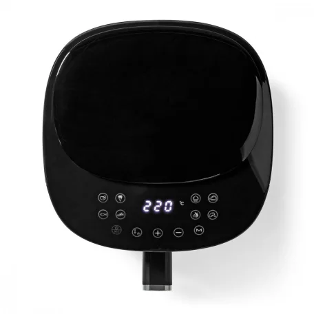 Nedis Deluxe XXL prémium Olaj nélküli meleglevegős fritőz, 4,2 liter Forró Levegős Sütő | 4,2 l | Időzítő: 240 min | Előre beállított programok száma: 8 | Digitális | Fekete