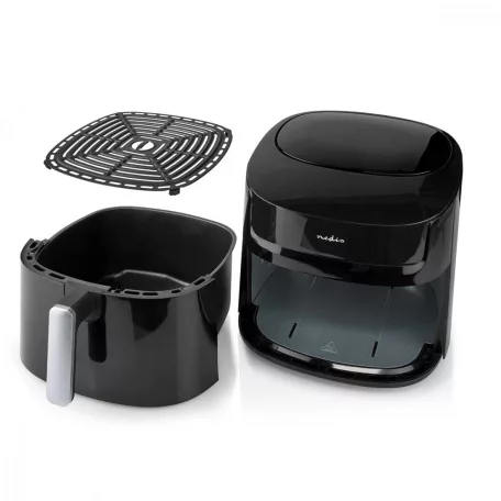 Nedis Deluxe XXXL prémium Olaj nélküli meleglevegős fritőz, 7,2 liter forrólevegős fritőz olaj nélküli sütő 1800w -s Airfryer extra kapacitású 1,4kg sültkrumpli