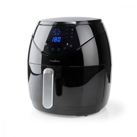 Nedis Deluxe XXL prémium Olaj nélküli meleglevegős fritőz, 6,5 liter forrólevegős fritőz olaj nélküli sütő 1800w -s Airfryer extra nagy kapacitású 1,4kg sültkrumpli új modell 24 hó garancia