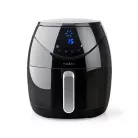 Nedis Deluxe XXL prémium Olaj nélküli meleglevegős fritőz, 6,5 liter forrólevegős fritőz olaj nélküli sütő 1800w -s Airfryer extra nagy kapacitású 1,4kg sültkrumpli új modell 24 hó garancia
