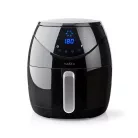 Nedis Deluxe XXL prémium Olaj nélküli meleglevegős fritőz, 6,5 liter forrólevegős fritőz olaj nélküli sütő 1800w -s Airfryer extra nagy kapacitású 1,4kg sültkrumpli új modell 24 hó garancia