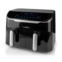   Nedis Forró Levegő Sütő | 2x3.5 l | Időzítő: 60 min | Előre beállított programok száma: 10 | Digitális | Fekete