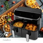 Nedis Forró Levegő Sütő | 2x3.5 l | Időzítő: 60 min | Előre beállított programok száma: 10 | Digitális | Fekete