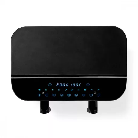 Nedis Forró Levegő Sütő | 2x3.5 l | Időzítő: 60 min | Előre beállított programok száma: 10 | Digitális | Fekete
