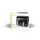 Nedis Forró Levegő Sütő | 2x3.5 l | Időzítő: 60 min | Előre beállított programok száma: 10 | Digitális | Fekete