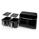 Nedis Forró Levegő Sütő | 2x3.5 l | Időzítő: 60 min | Előre beállított programok száma: 10 | Digitális | Fekete