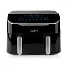 Dupla forró levegős fritőz | 2x3.5 l | Időzítő: 60 min | Előre beállított programok száma: 10 | Digitális | Fekete