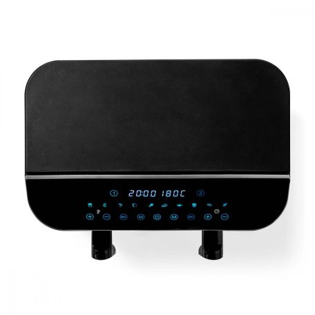 Dupla forró levegős fritőz | 2x3.5 l | Időzítő: 60 min | Előre beállított programok száma: 10 | Digitális | Fekete