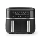 Dupla forró levegős fritőz | 2x3.8 l | Időzítő: 60 min | Előre beállított programok száma: 6 | Digitális | Fekete
