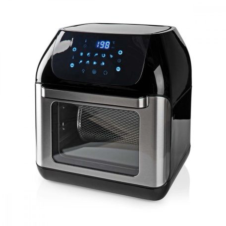 Nedis Deluxe XXXL prémium Olaj nélküli meleglevegős fritőz, 9 funkciós 12 liter forrólevegős sütő 1500w -s Airfryer óriás kapacitású 3,2kg sültkrumpli modell KAAFO300EBK