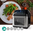 Nedis Deluxe XXXL prémium Olaj nélküli meleglevegős fritőz, 9 funkciós 12 liter forrólevegős sütő 1500w -s Airfryer óriás kapacitású 3,2kg sültkrumpli modell KAAFO300EBK