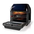 Nedis Deluxe XXXL prémium Olaj nélküli meleglevegős fritőz, 9 funkciós 12 liter forrólevegős sütő 1500w -s Airfryer óriás kapacitású 3,2kg sültkrumpli modell KAAFO300EBK